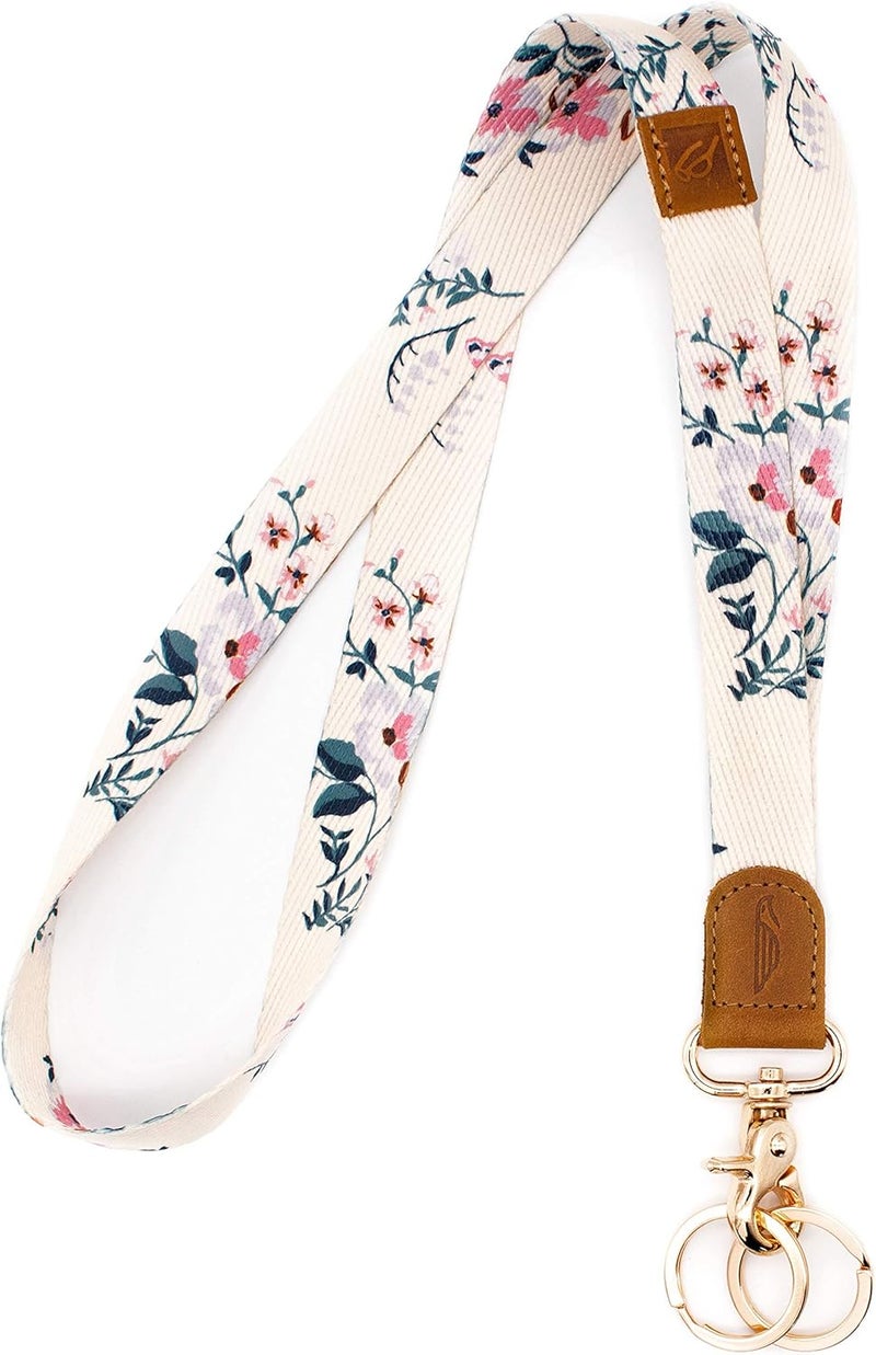 POCKT Cool Neck Lanyard for Keys, Wallets and ID Badge Holders, Key Chain Holder for Men and Women | Bloom - Image 1